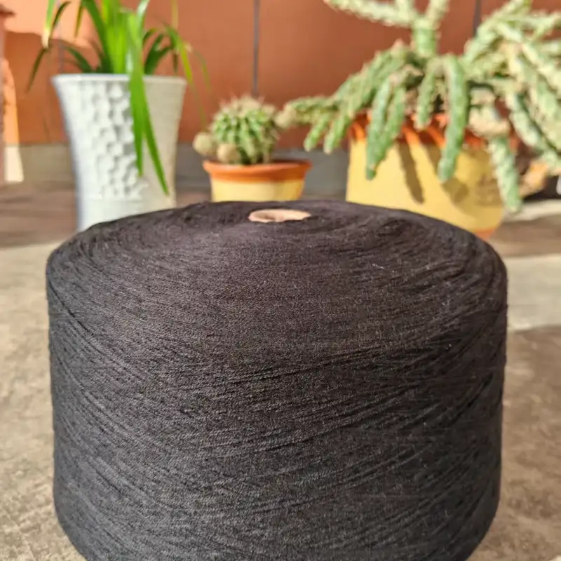 China Yarn for Full-Zipper Cardigan (Sweater),Half-Zipper Cardigan (Sweater),Shirt Long Sleeve Button (Sweater) Ring Spun Regular Yarn Cotton Acrylic Black color buy from China wholesaler bulk order at wholesale price free worldwide shipping Alibaba