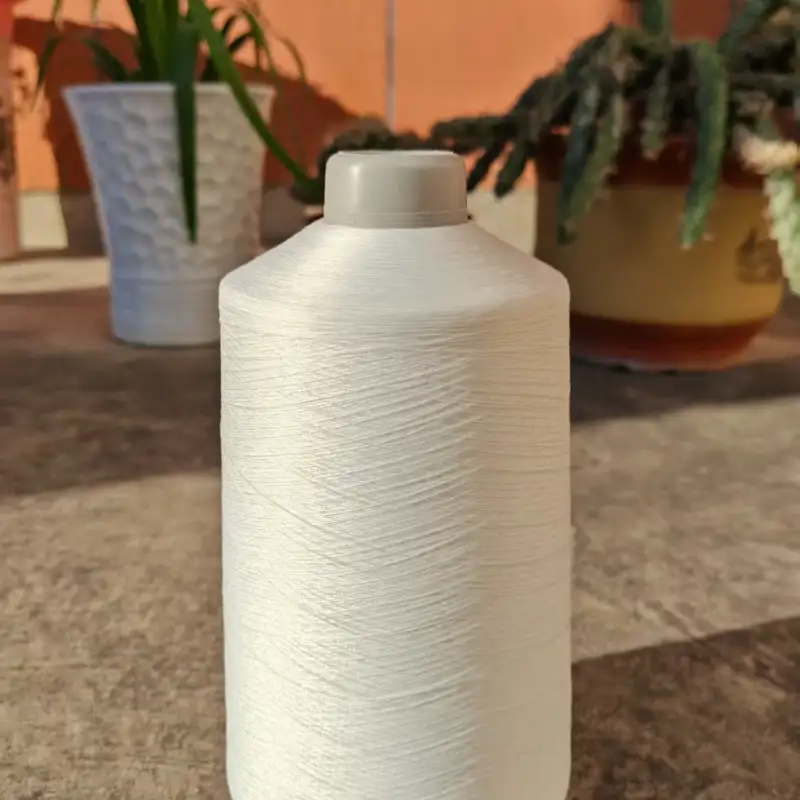 China Yarn for Full-Zipper Cardigan (Sweater),Half-Zipper Cardigan (Sweater),Shirt Long Sleeve Button (Sweater) Raw Polyester Filament Raw Yarn Polyester white color buy from China wholesaler bulk order at wholesale price free worldwide shipping Alibaba