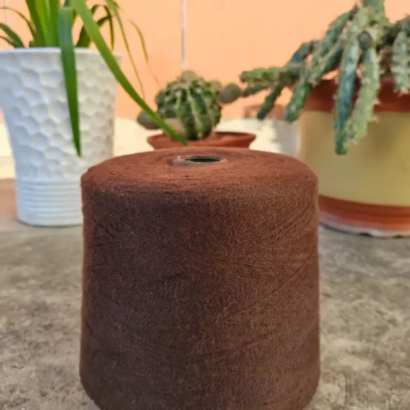 China Yarn for Men’s Vest (Sweater),Open Cardigan (Sweater),Full-Zipper Cardigan (Sweater) Mossy Yarn Fancy Yarn Recycled Polyester Acrylic Spandex brown color buy from China wholesaler bulk order at wholesale price free worldwide shipping Alibaba