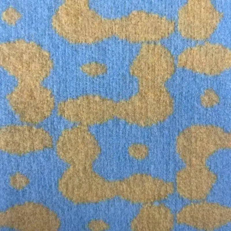 China Yarn for Knitted Jacket (Sweater),Round Neck Pullover (Sweater),Crew Neck Pullover (Sweater),Roll Neck Jumper (Sweater) Mossy Yarn Fancy Yarn Wool PTT Elastane Recycled Polyester blue+yellow color buy from China wholesaler bulk order at wholesale price free worldwide shipping Alibaba