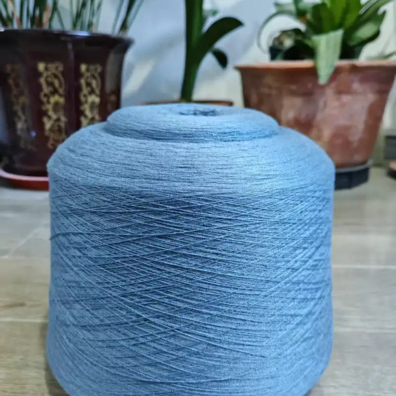 China Yarn for Full-Zipper Cardigan (Sweater),Half-Zipper Cardigan (Sweater),Shirt Long Sleeve Button (Sweater) Core Spun Yarn Regular Yarn Viscose PBT Nylon blue color buy from China wholesaler bulk order at wholesale price free worldwide shipping Alibaba