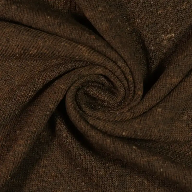 China Fabric for Ladies Vest (Sweater),Open Cardigan (Sweater),Long Sleeve Base Layer Top Hacci Knit Fabric Polyester Linen Spandex coffee color buy from China wholesaler bulk order at wholesale price free worldwide shipping Alibaba