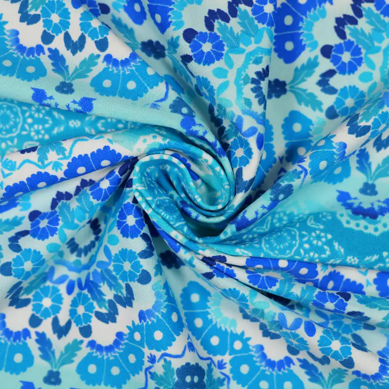 China Fabric for T-Shirt,Skirt,Backless Beach Dress Single Jersey Knit Fabric Nylon Spandex blue color buy from China wholesaler bulk order at wholesale price free worldwide shipping Alibaba