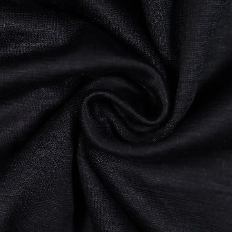 China Fabric for T-Shirt Rib Knit Fabric Polyester black color buy from China wholesaler bulk order at wholesale price free worldwide shipping Alibaba