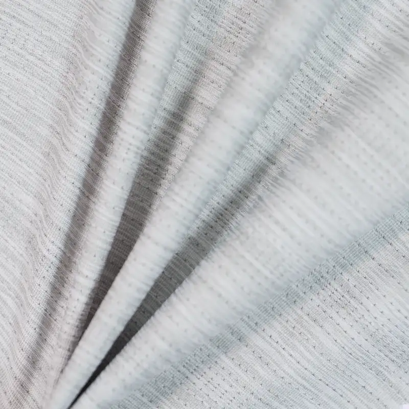 China Fabric for Shirt Mesh Knit Fabric Polyester Spandex light grey color buy from China wholesaler bulk order at wholesale price free worldwide shipping Alibaba