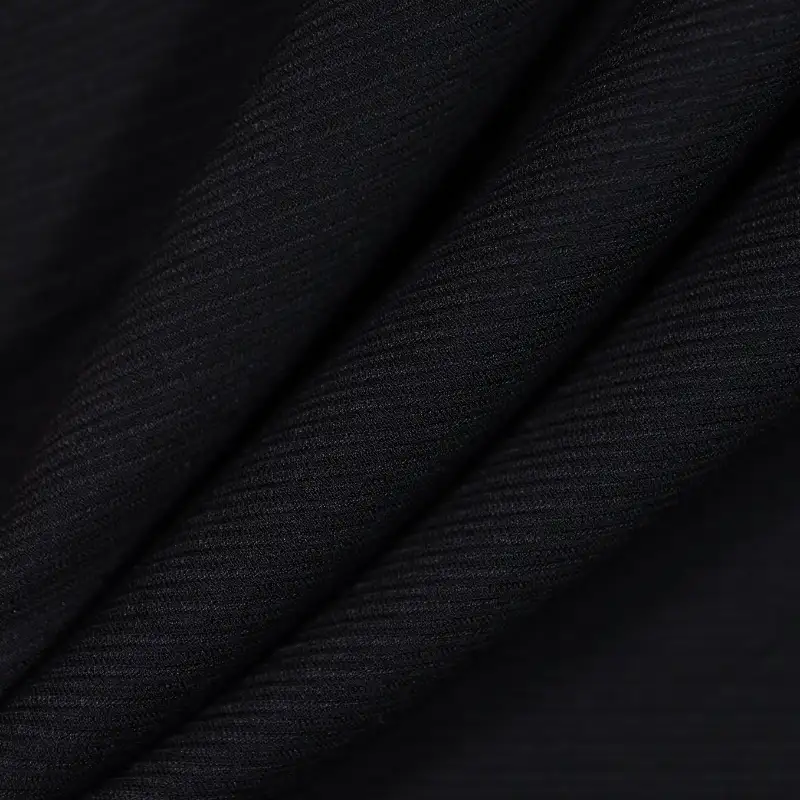 China Fabric for Blouse,Skirt,Hoodie,Trench Coat Rib Knit Fabric Poly Lactic Acid（PLA) BLACK color buy from China wholesaler bulk order at wholesale price free worldwide shipping Alibaba