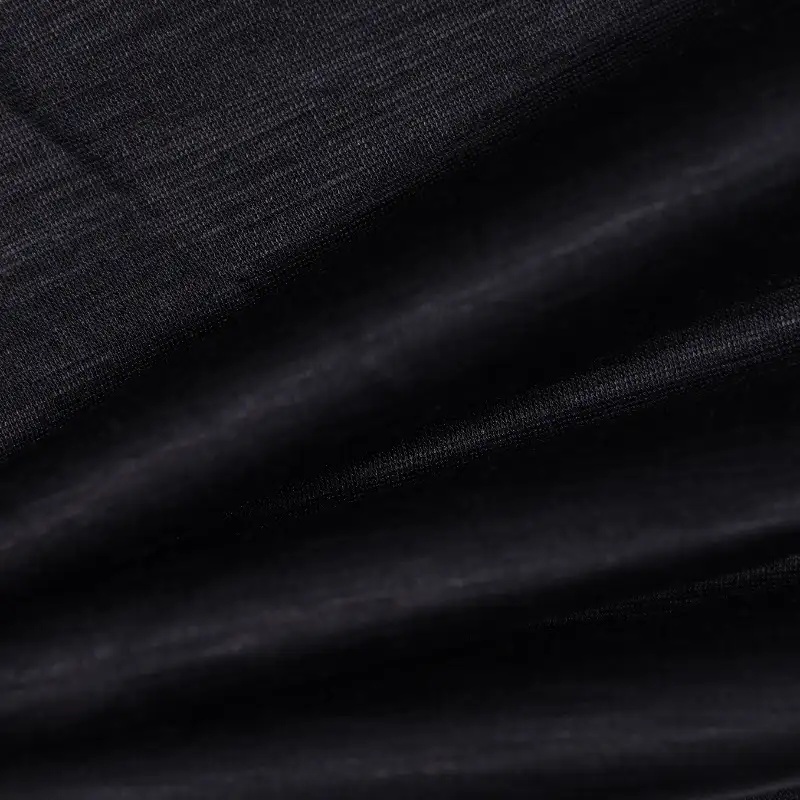 China Fabric for T-Shirt Rib Knit Fabric Polyester black color buy from China wholesaler bulk order at wholesale price free worldwide shipping Alibaba