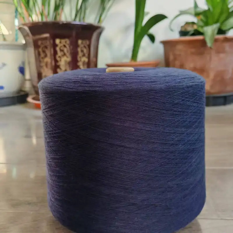 China Yarn for Half-Zipper Cardigan (Sweater),Shirt Long Sleeve Zipper (Sweater),Crew Neck Pullover (Sweater) Ring Spun Regular Yarn Cotton navy blue color buy from China wholesaler bulk order at wholesale price free worldwide shipping Alibaba