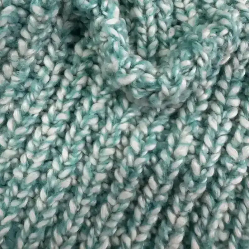 China Yarn for Full-Zipper Cardigan (Sweater),Half-Zipper Cardigan (Sweater),Crop Top Pullover (Sweater),Dresses (Cardigan Open) (Sweater) Mossy Yarn Fancy Yarn BCI Cotton Recycled Polyester Spandex Lake Blue color buy from China wholesaler bulk order at wholesale price free worldwide shipping Alibaba