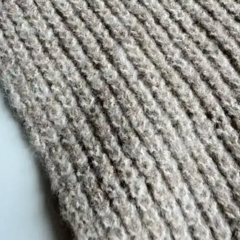 China Yarn for Open Cardigan (Sweater),Full-Zipper Cardigan (Sweater),Round Neck Pullover (Sweater),Hoodie  (Sweater) Mossy Yarn Fancy Yarn Recycled Polyester Acrylic Spandex Camel color color buy from China wholesaler bulk order at wholesale price free worldwide shipping Alibaba