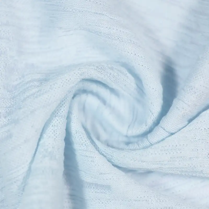 China Fabric for Skirt,Over Shirt,Backless Beach Dress Crepe Knit Fabric Polyester Nylon BLUE color buy from China wholesaler bulk order at wholesale price free worldwide shipping Alibaba