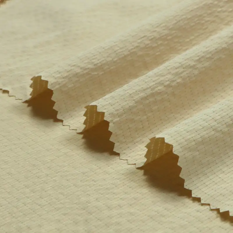 China Fabric for Shirt,Over Shirt,Tank Wrap Midi Dress Jacquard Synthetic Woven Fabric Polyester light coffee color buy from China wholesaler bulk order at wholesale price free worldwide shipping Alibaba