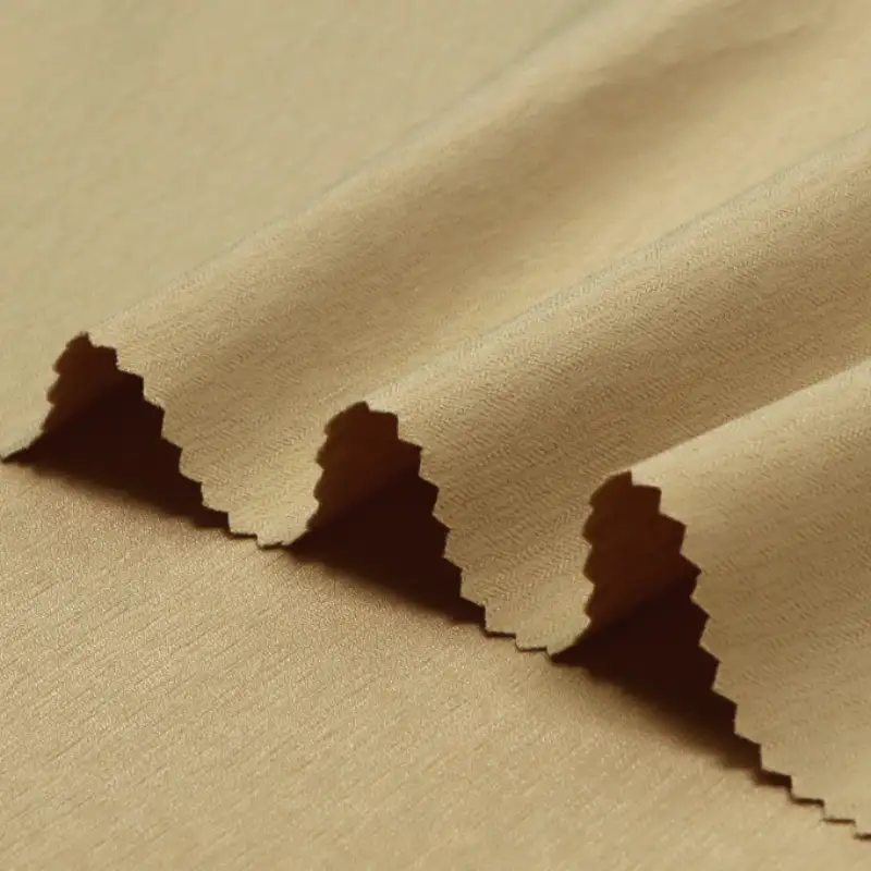 China Fabric for Pants,Skirt,Trench Coat,Padded Jacket,Overcoat Four Stretch Polyester Woven Fabric Synthetic Woven Fabric Polyester Camel color buy from China wholesaler bulk order at wholesale price free worldwide shipping Alibaba