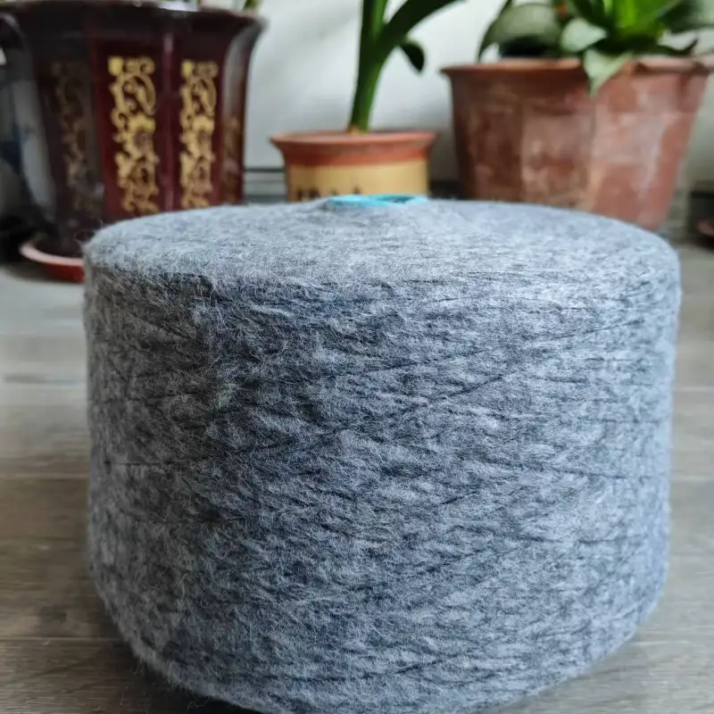 China Yarn for Full-Zipper Cardigan (Sweater),Half-Zipper Cardigan (Sweater),Shirt Half Sleeve Button (Sweater),Shirt Half Sleeve Zipper (Sweater) Mossy Yarn Fancy Yarn Recycled Polyester Recycled Wool Gray color buy from China wholesaler bulk order at wholesale price free worldwide shipping Alibaba