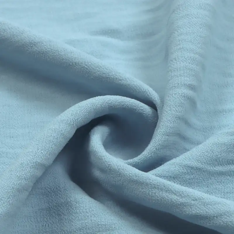 China Fabric for Shirt,Pants,Crop Top,Skirt,Shorts Four-way Stretch (Bi-Stretch) Synthetic Woven Fabric Polyester blue color buy from China wholesaler bulk order at wholesale price free worldwide shipping Alibaba