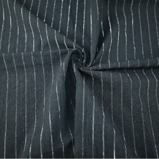 India Fabric for Shirt Cotton Plain Natural Woven Fabric CTN SF LUREX BLACK color buy from India wholesaler bulk order at wholesale price free worldwide shipping Alibaba