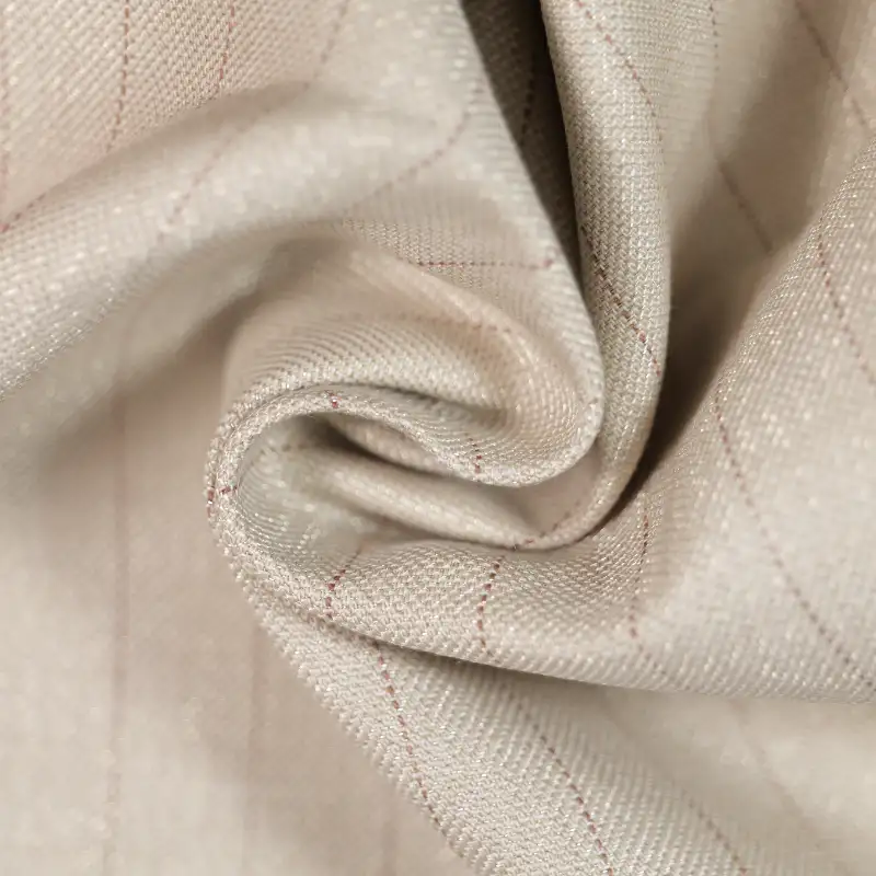 China Fabric for Shirt,Pants,Shorts Linen/Tencel YD Plain Natural Woven Fabric Flax Tencel Lurex khaki color buy from China wholesaler bulk order at wholesale price free worldwide shipping Alibaba