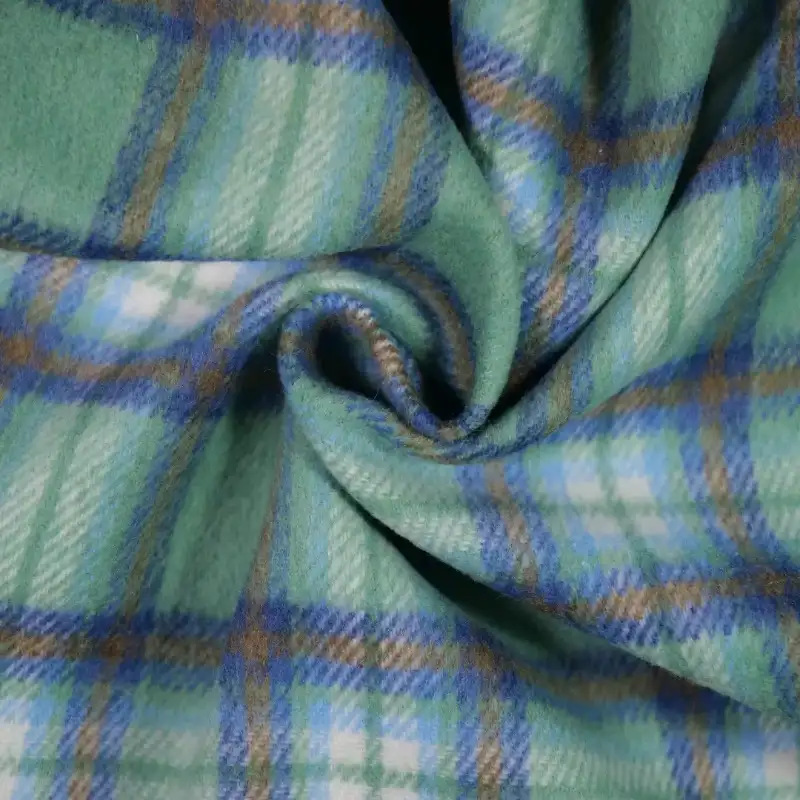 China Fabric for Jackets,Overcoat,Uniform Yarn Dyed Check Woven Blended Fabric Polyester green color buy from China wholesaler bulk order at wholesale price free worldwide shipping Alibaba