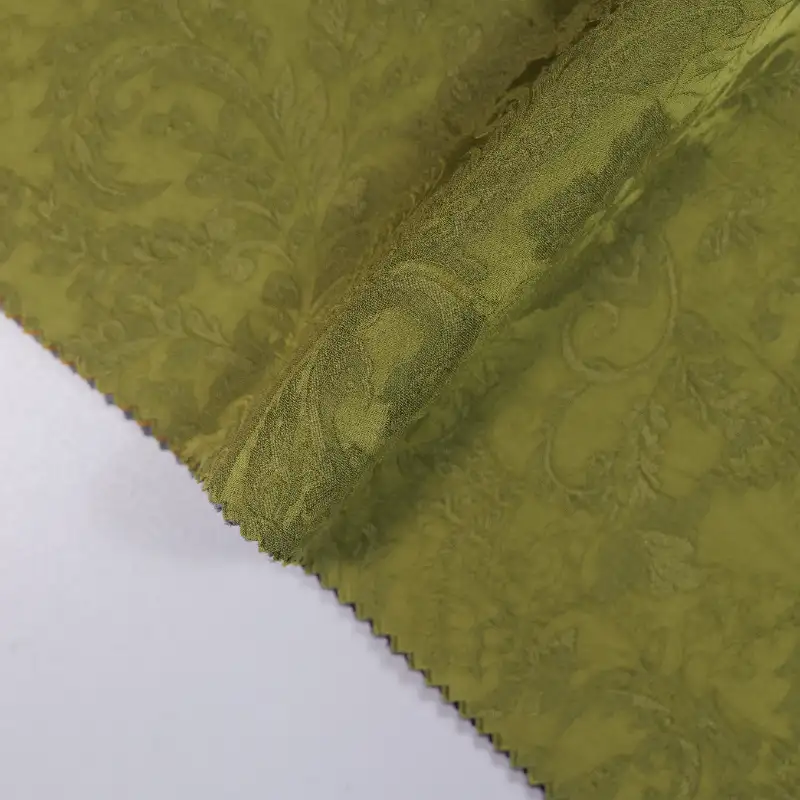 China Fabric for Shirt,Skirt Jacquard Synthetic Woven Fabric Viscose green color buy from China wholesaler bulk order at wholesale price free worldwide shipping Alibaba