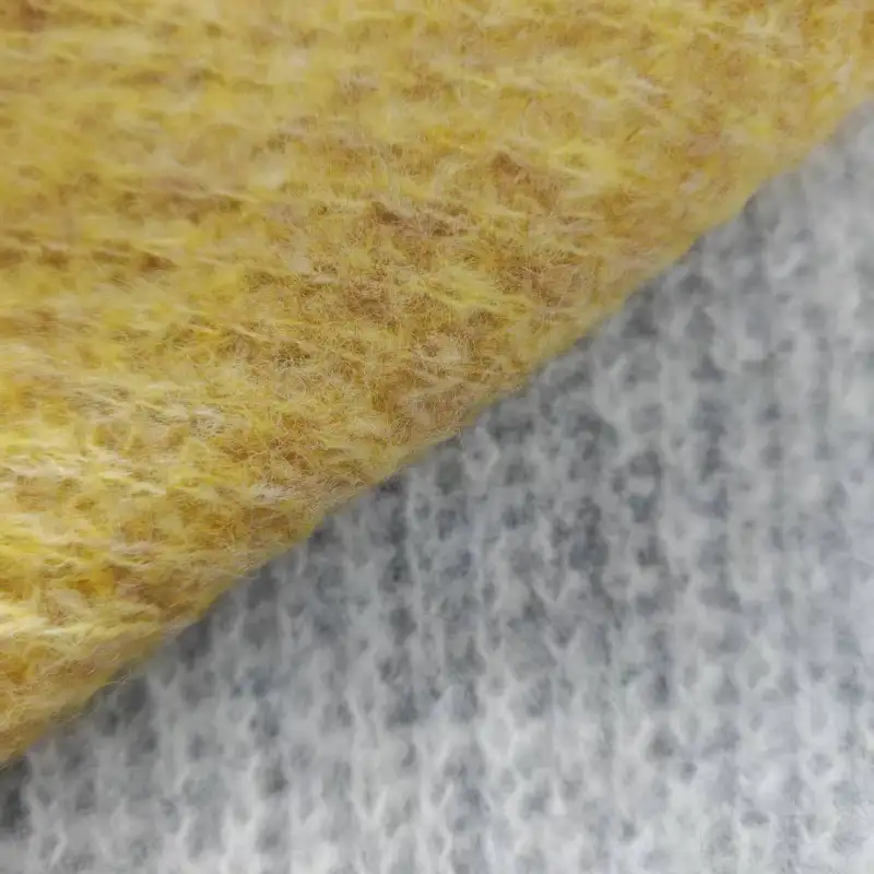 China Yarn for Open Cardigan (Sweater),Full-Zipper Cardigan (Sweater),Half-Zipper Cardigan (Sweater) Mossy Yarn Fancy Yarn Wool Recycled Polyester Nylon Polyester Spandex yellow color buy from China wholesaler bulk order at wholesale price free worldwide shipping Alibaba