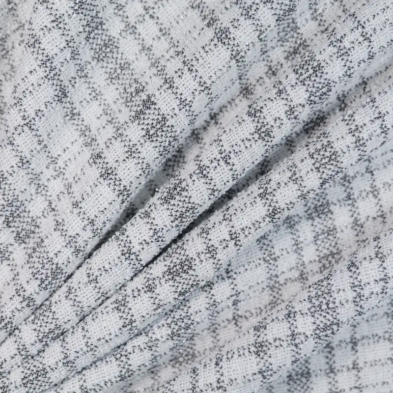 China Fabric for Girls Flared-Sleeve Maxi Dress,Girls Ruffled V-Neck Dress,Womens Quilted A-Line Midi Skirt,Womens Side-Slit Pencil Midi Skirt Jacquard Knit Fabric Polyester Lurex Spandex stripes color buy from China wholesaler bulk order at wholesale price free worldwide shipping Alibaba