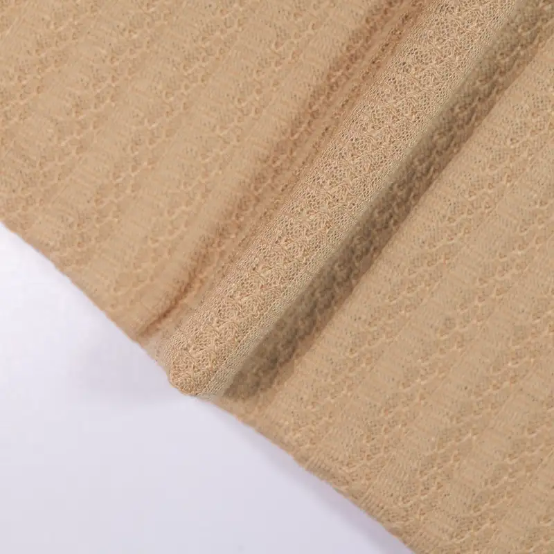 China Fabric for Skirt,Hoodie,Interlining Rib Knit Fabric Polyester Spandex khaki color buy from China wholesaler bulk order at wholesale price free worldwide shipping Alibaba