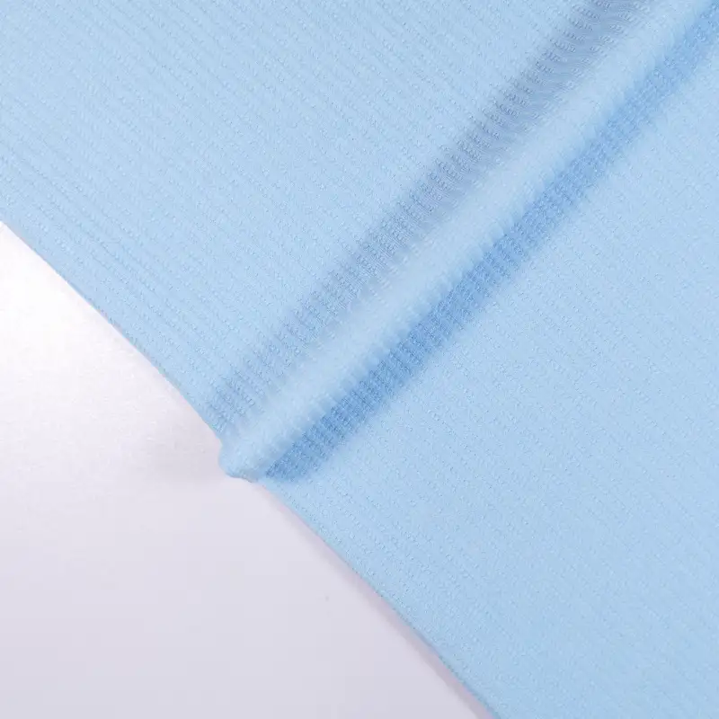 China Fabric for Blouse,Crop Top,Skirt,Wide Leg Trousers Waffle Knit Fabric Polyester Spandex blue color buy from China wholesaler bulk order at wholesale price free worldwide shipping Alibaba