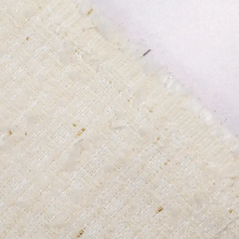 China Fabric for Skirt,Overcoat Chanel-Style Fabric Woolen Polyester Rayon white color buy from China wholesaler bulk order at wholesale price free worldwide shipping Alibaba