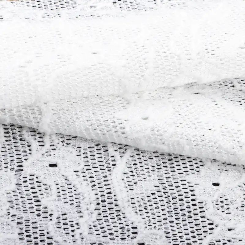 China Fabric for Tank Top,Blouse,Skirt,Shorts Lace Knit Fabric Polyester Spandex white color buy from China wholesaler bulk order at wholesale price free worldwide shipping Alibaba