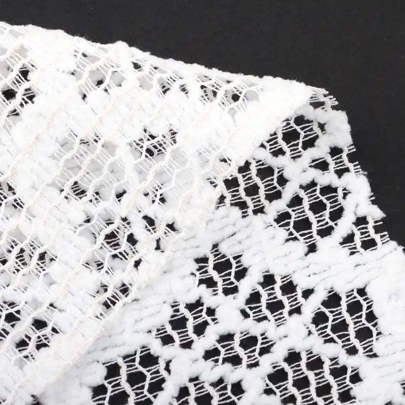 China Fabric for Shirt,Tank Top,Blouse,Skirt,Shorts Lace Knit Fabric Polyester Cotton white color buy from China wholesaler bulk order at wholesale price free worldwide shipping Alibaba