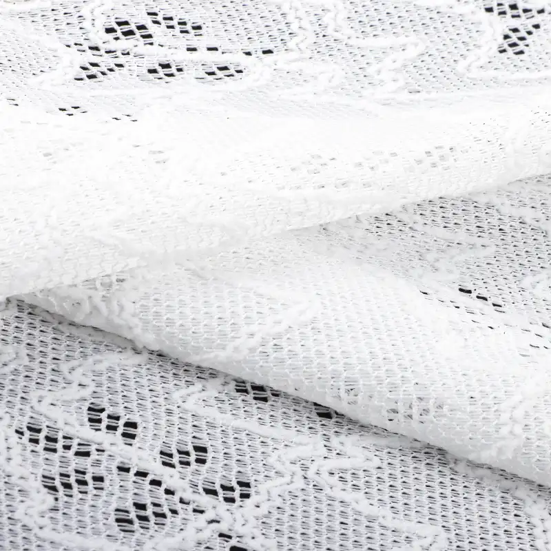 China Fabric for Shirt,Tank Top,Blouse,Skirt,Shorts Lace Knit Fabric Polyester Spandex white color buy from China wholesaler bulk order at wholesale price free worldwide shipping Alibaba