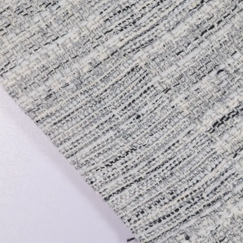 China Fabric for Skirt,Overcoat Chanel-Style Fabric Woolen Polyester Rayon Linen grey color buy from China wholesaler bulk order at wholesale price free worldwide shipping Alibaba