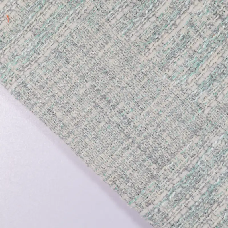 China Fabric for Jackets,Skirt Chanel-Style Fabric Woolen Polyester Rayon Linen blue color buy from China wholesaler bulk order at wholesale price free worldwide shipping Alibaba