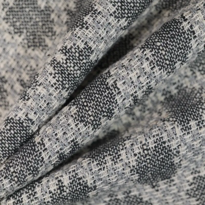 China Fabric for Skirt,Tank Midi Dress Chanel-Style Fabric Woolen Polyester Linen grey color buy from China wholesaler bulk order at wholesale price free worldwide shipping Alibaba