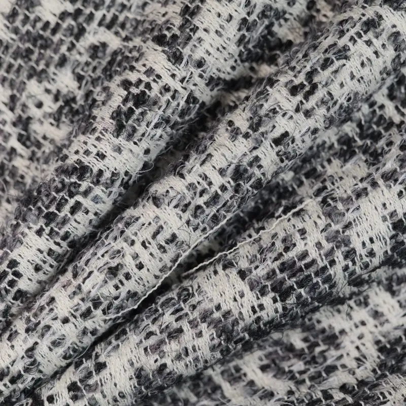 China Fabric for Skirt,Overcoat Chanel-Style Fabric Woolen Polyester grey color buy from China wholesaler bulk order at wholesale price free worldwide shipping Alibaba