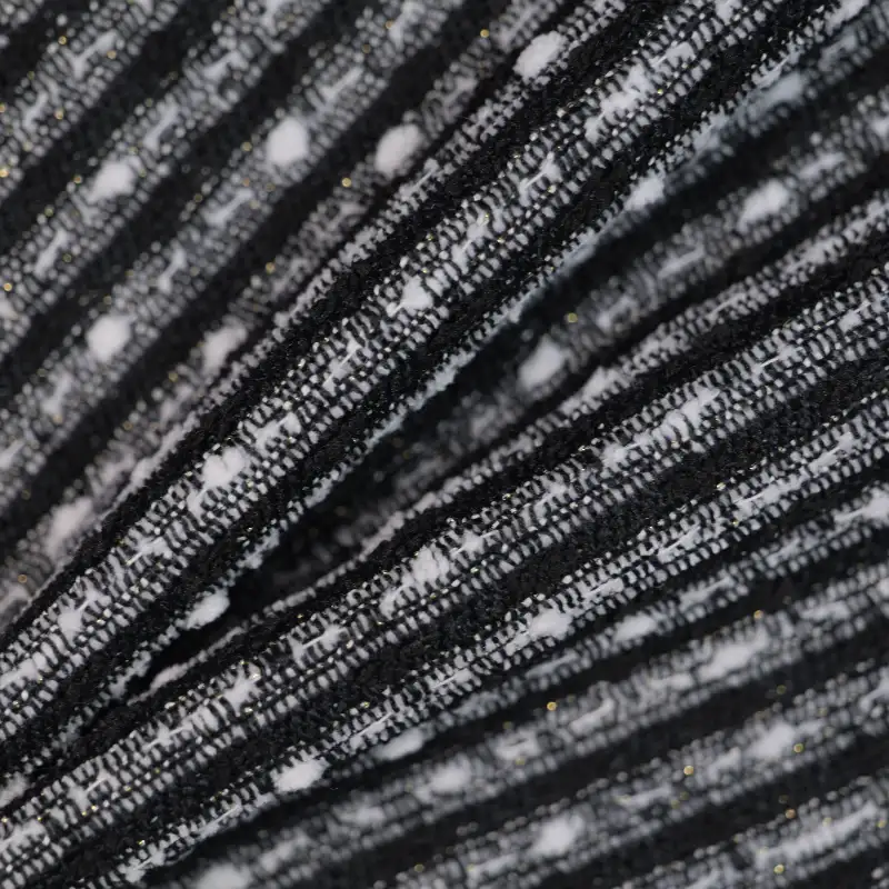 China Fabric for Trench Coat,Overcoat Chanel-Style Fabric Woolen Polyester Acrylic Wool Nylon black white color buy from China wholesaler bulk order at wholesale price free worldwide shipping Alibaba