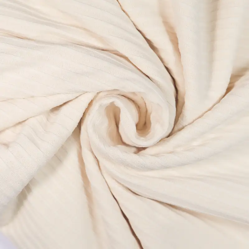 China Fabric for Skirt,Hoodie Rib Knit Fabric Polyester Spandex white color buy from China wholesaler bulk order at wholesale price free worldwide shipping Alibaba