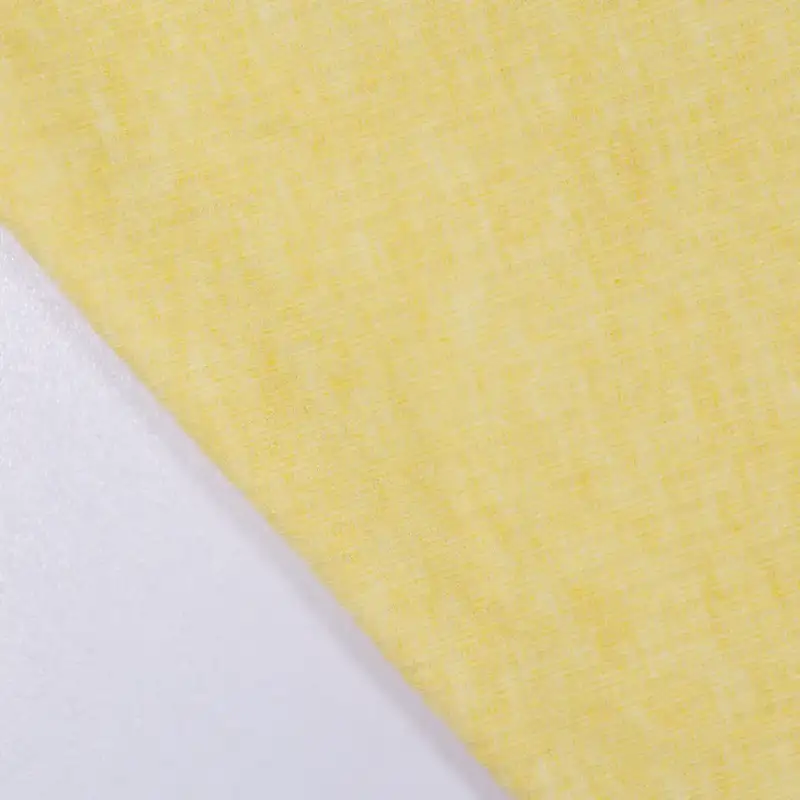 China Fabric for Hoodie,Pajamas,Fringe Jacket,Halter-Neck Plunge Ruffled Top Rib Knit Fabric Rayon Polyester Nylon Spandex yellow color buy from China wholesaler bulk order at wholesale price free worldwide shipping Alibaba