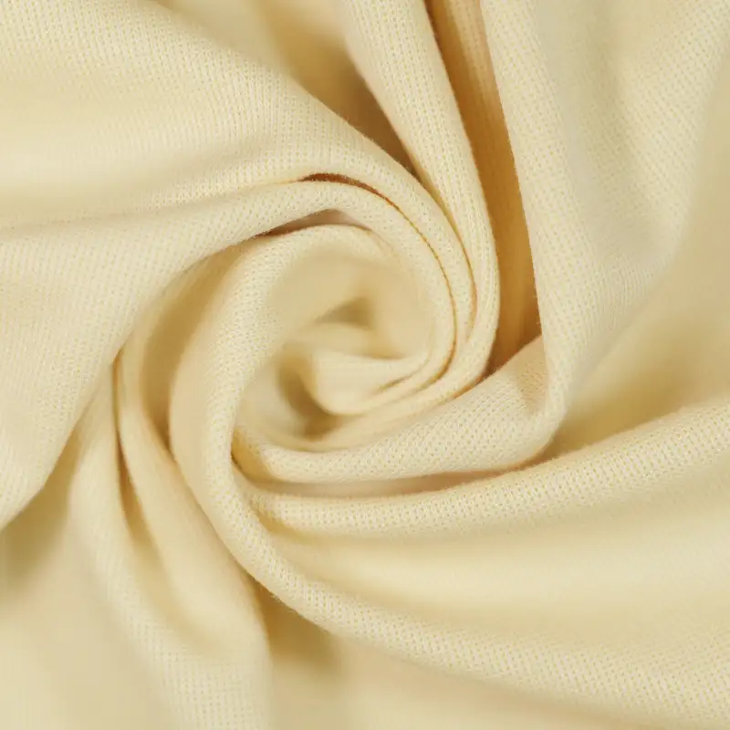 China Fabric for Shirt,Pants,Jackets,Skirt Single Jersey Knit Fabric Rayon Polyester yellow color buy from China wholesaler bulk order at wholesale price free worldwide shipping Alibaba