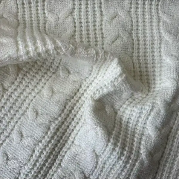 China Fabric for Long Sleeve Base Layer Top,Womens V-Neck Mid-Length Oversized Coat Jacquard Knit Fabric Rayon Polyester Nylon rice color buy from China wholesaler bulk order at wholesale price free worldwide shipping Alibaba