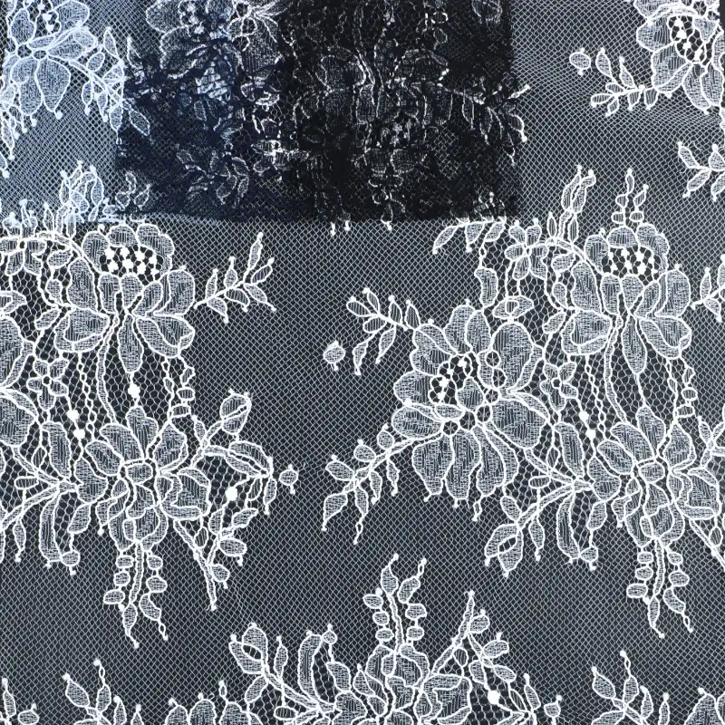 China Fabric for Tank Top,Crop Top,Lingerie,Skirt Lace Knit Fabric Nylon white、black、gray、pink color buy from China wholesaler bulk order at wholesale price free worldwide shipping Alibaba
