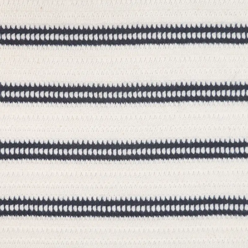 China Fabric for Blouse,Crew Neck Pullover  Jacquard Knit Fabric Cotton Polyester black color buy from China wholesaler bulk order at wholesale price free worldwide shipping Alibaba