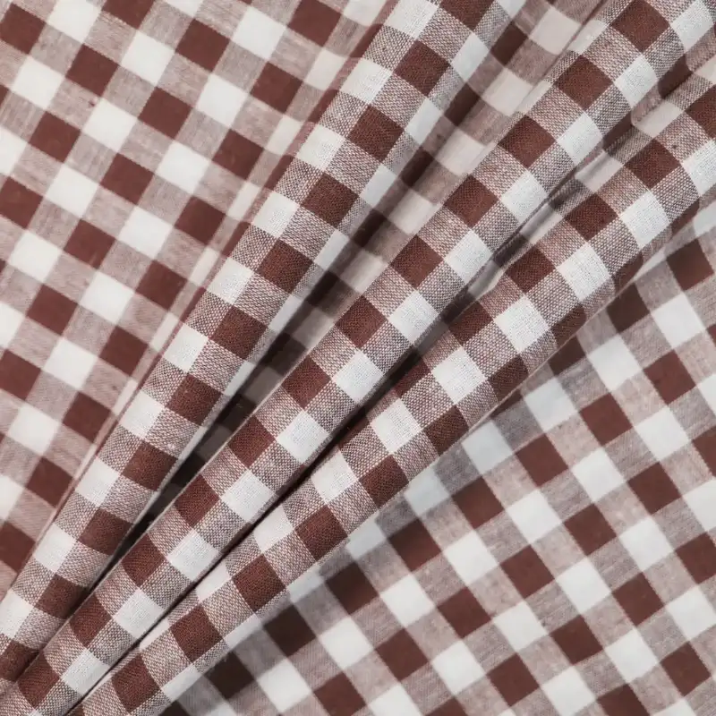 China Fabric for Shirt,Backless Beach Dress,Strap Midi Dress Yarn Dyed Check Natural Woven Fabric Cotton GREY BLUE color buy from China wholesaler bulk order at wholesale price free worldwide shipping Alibaba