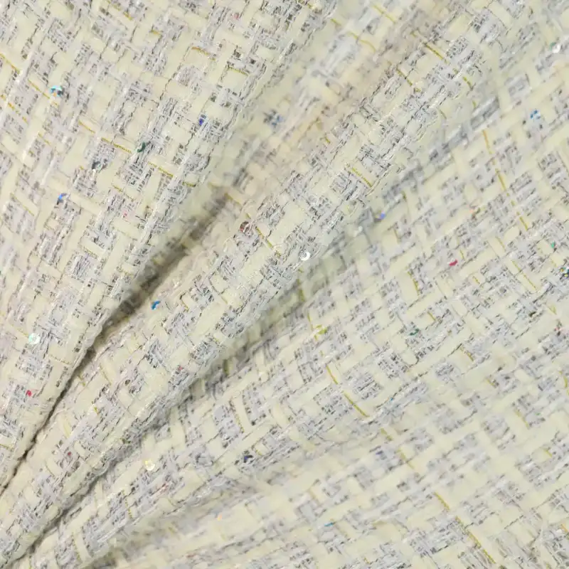 China Fabric for Jackets,Skirt Chanel-Style Fabric Woolen Polyester yellow color buy from China wholesaler bulk order at wholesale price free worldwide shipping Alibaba