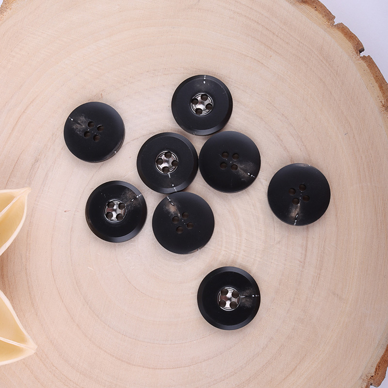 Black 4 holes Resin Button for Denim Jackets,Jackets,Blazer,Trench Coat,Down Jacket,Overcoat,Outdoor Jackets buy garments accessories in bulk from China wholesaler at wholesale price free worldwide shipping Alibaba
