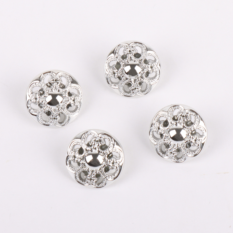 Silver 1 holes Plastic Button for Denim Jackets,Jackets,Sweaters buy garments accessories in bulk from China wholesaler at wholesale price free worldwide shipping Alibaba