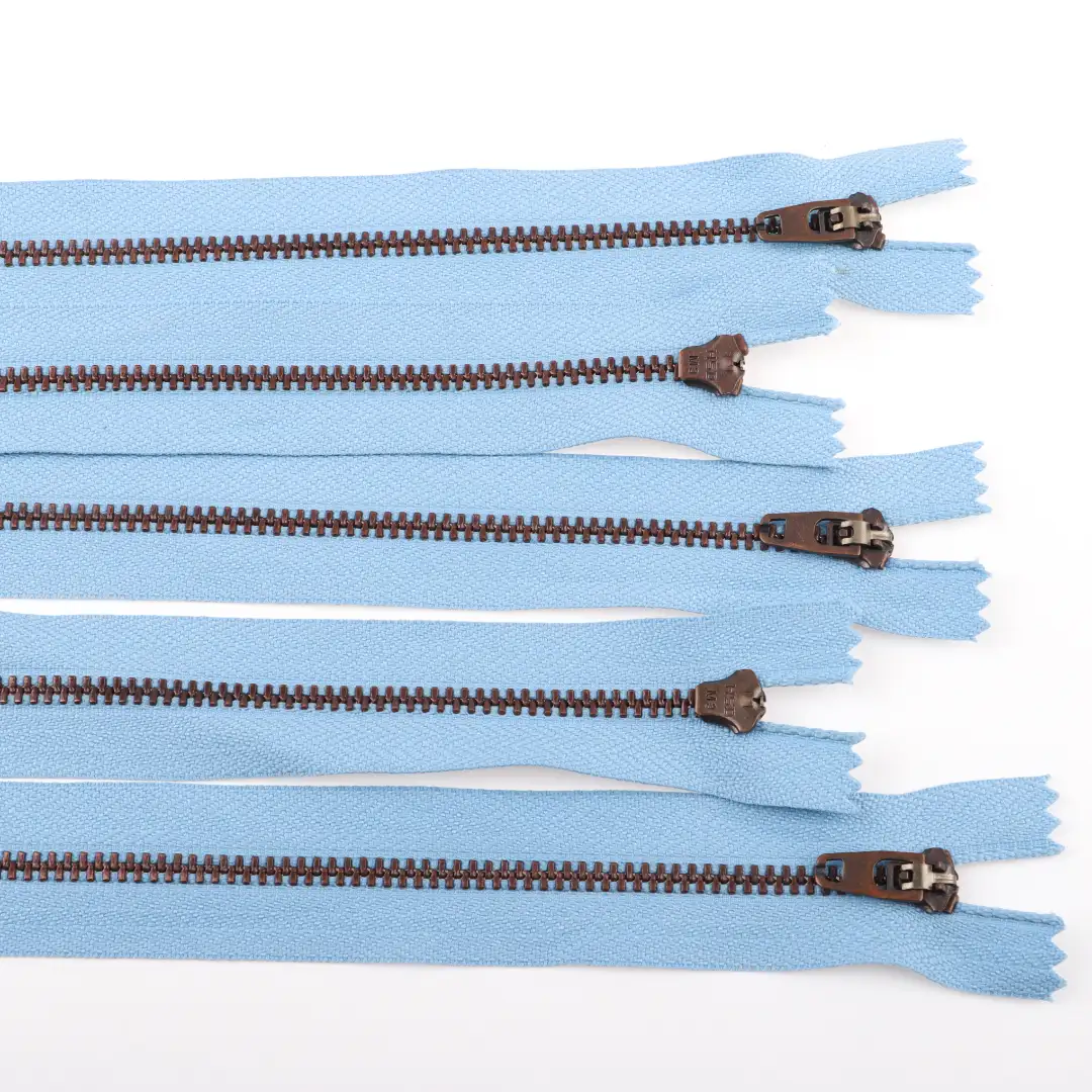 Blue Close Metal Zippers Zipper for Pants buy garments accessories in bulk from China wholesaler at wholesale price free worldwide shipping Alibaba