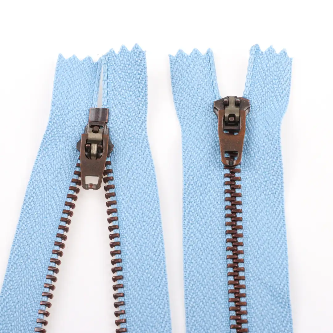 Blue Close Metal Zippers Zipper for Pants buy garments accessories in bulk from China wholesaler at wholesale price free worldwide shipping Alibaba