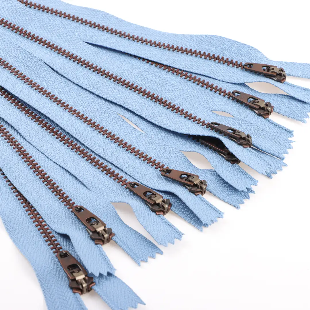 Blue Close Metal Zippers Zipper for Pants buy garments accessories in bulk from China wholesaler at wholesale price free worldwide shipping Alibaba
