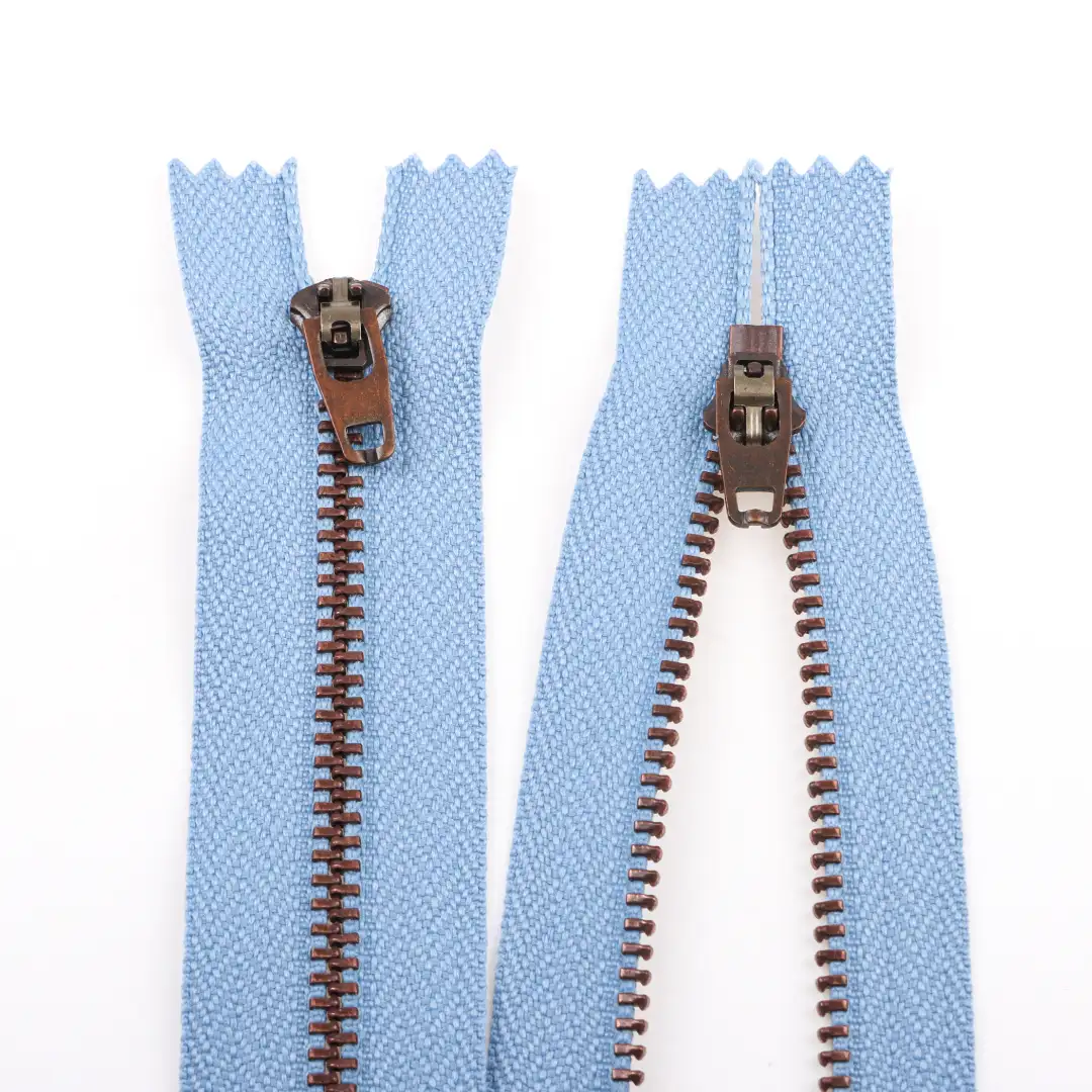 Blue Close Metal Zippers Zipper for Pants buy garments accessories in bulk from China wholesaler at wholesale price free worldwide shipping Alibaba